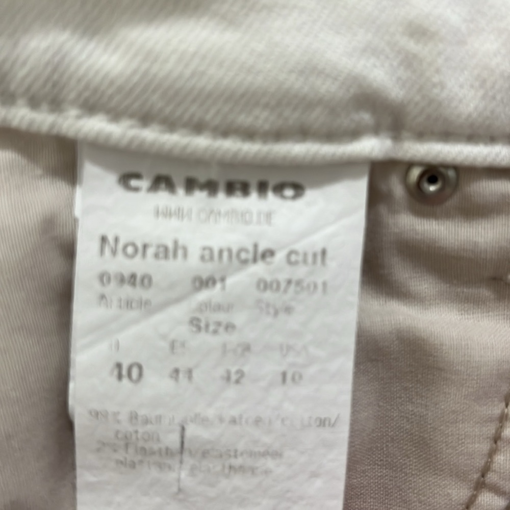 CAMBIO PREMIUM JEANS "Norah" Limited Edition Comfy White Midrise ankle cut - Picture 8 of 9